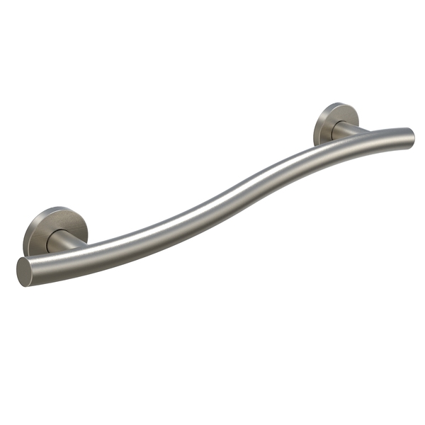 Keeney Mfg 24.00" L, Smooth, Stainless Steel, Wave Designer Grab Bar, Brushed Nickel, 24", Brushed Nickel GB2022-24BN